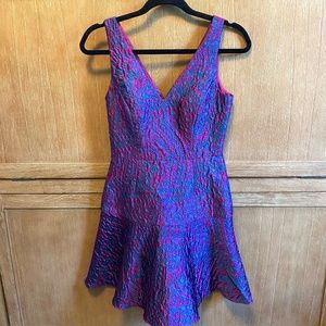 LIKE NEW: Aidan Mattox Magenta/Blue Cocktail Dress Size 0